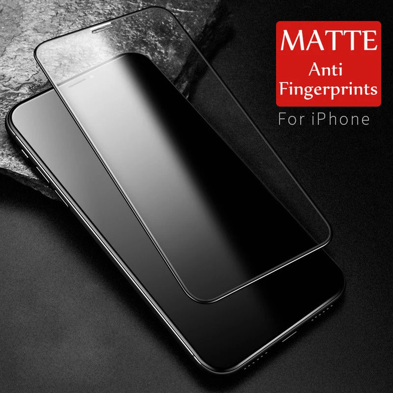 9H полное покрытие, анти-синий лучевой светильник, матовое закаленное стекло для iPhone X XS MAX XR 11 Pro Max, матовая защита экрана без отпечатков пальцев - Цвет: MATTE