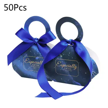

50/100Pcs Starry sky Stars Candy Boxes Gift Bag Wedding Gift Box Party Supplies H4GD