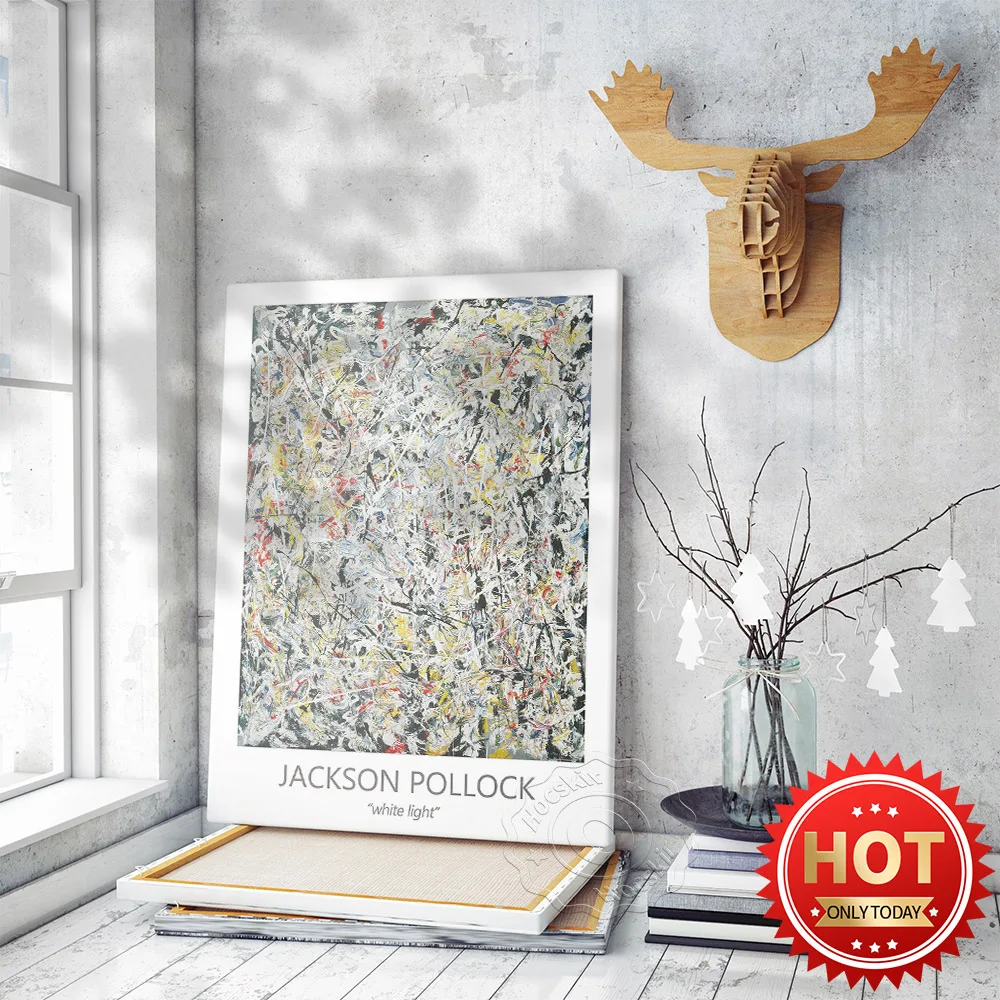 

Jackson Polock Exhibition Museum Poster, Jackson Abstract Art Prints Poster, Polock Vintage Art Wall Stickers, Living Room Decor