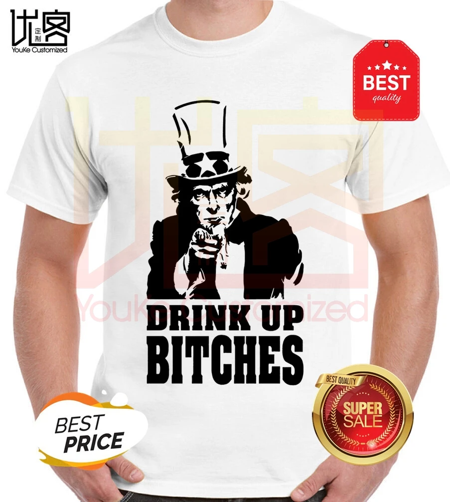 4th of July Забавный Дядя Сэм Drinking Shirt-RT мужские и женские солнцезащитные очки 100%