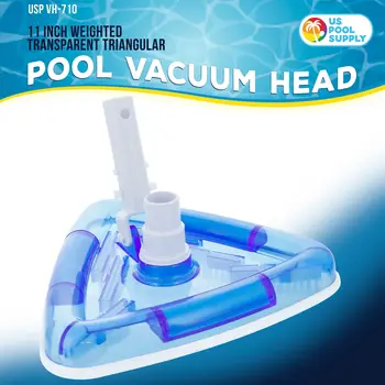 

Pool Vacuum Heads Surface Cleaning Stains Removable Underwater Tool Outdoor With Brush Suction Spa Debris Sewage Triangle