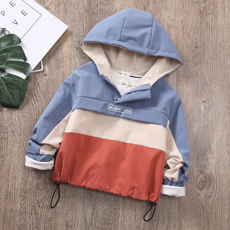 

Small CHILDREN'S Hooded Coat 2020 Spring And Autumn Joint New Style Men And Women Baby Trench Coat Kids' Jacket Western Style Co