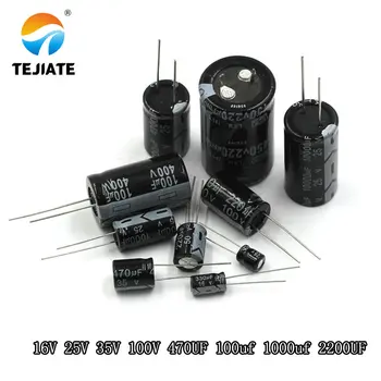 

DIP Direct Inserted Aluminum Electrolytic Capacitor diy 16V 25V 35V 100V 470UF 100uf 1000uf 2200UF