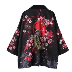 2021 Long Kimono Cardigan Cosplay Blouse Shirt Yukata Female Japanese Dress  Japanese Kimono Traditional Woman