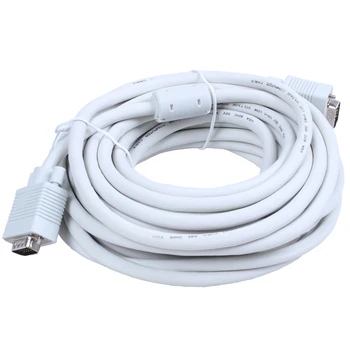 

VGA cable, 10 meters, 15 pins, male white