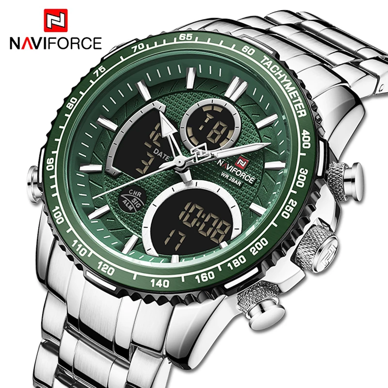 Часы наручные NAVIFORCE Мужские кварцевые люксовые Брендовые спортивные с
