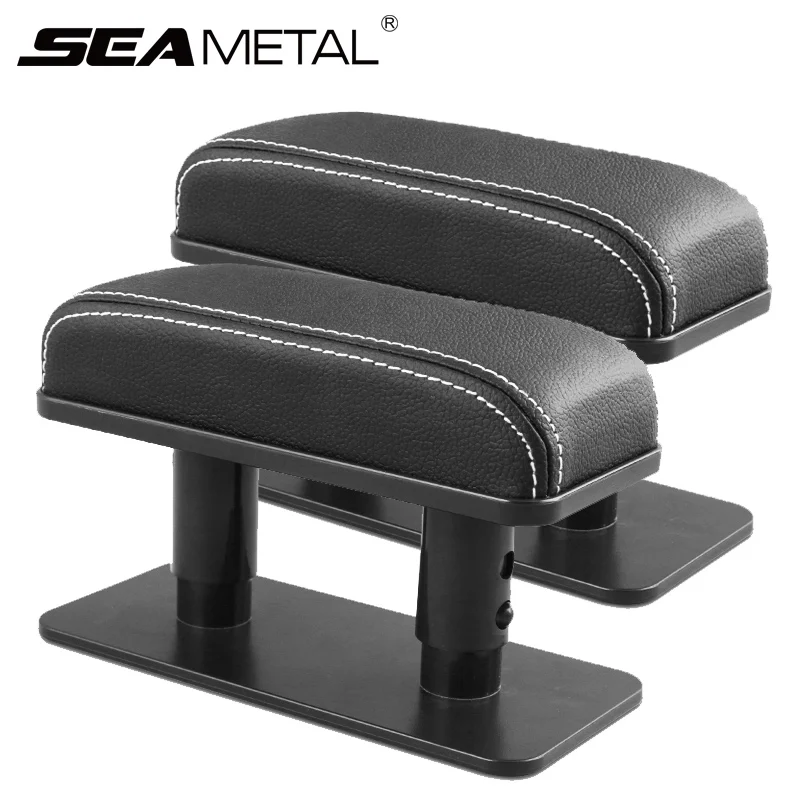 Universal Car Armrest Cushion Pu Leather Elbow Support Mat Main Driver