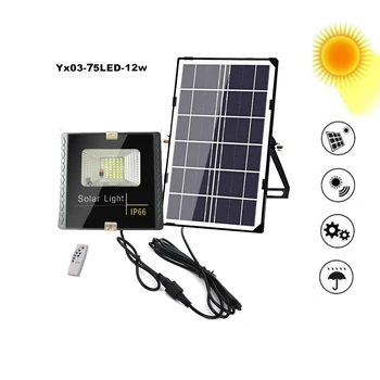 

100/75 Led solar light lamp floodlight LEDs Wall Wireless Night For Street Garden Patio Emergency Security indoor remote timer