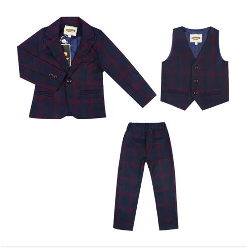 blue 3pcs Детский костюм на весну, детская одежда, костюм для мальчиков, от производителя, комплект из 3 предметов - Цвет: blue 3pcs