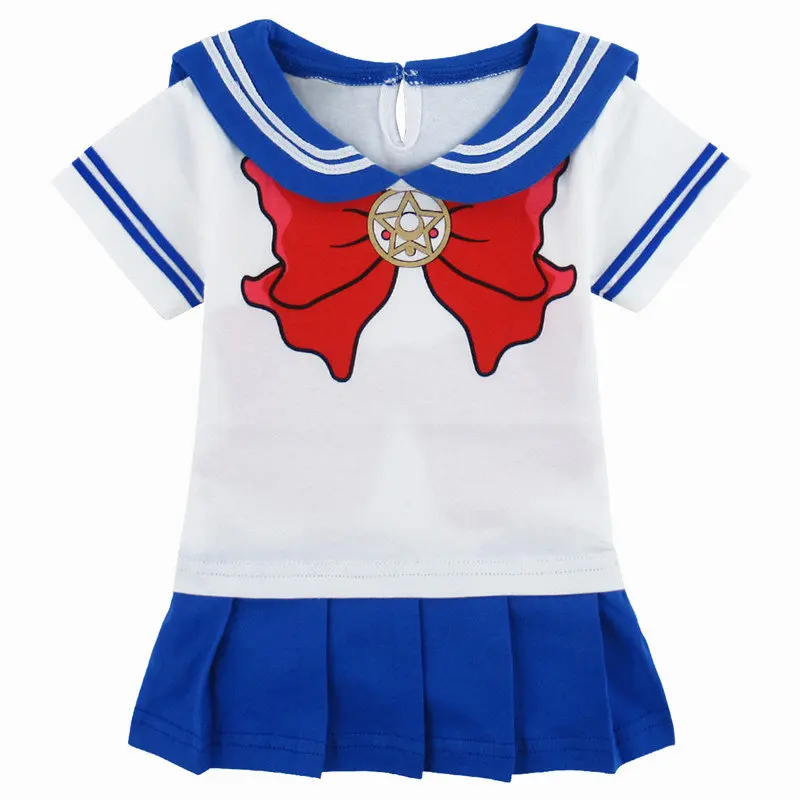 MPANDA/Одежда для маленьких девочек; детские комбинезоны «Сейлор Мун»; платье; боди для новорожденных; комбинезон для девочек; карнавальный пляжный костюм - Цвет: Синий