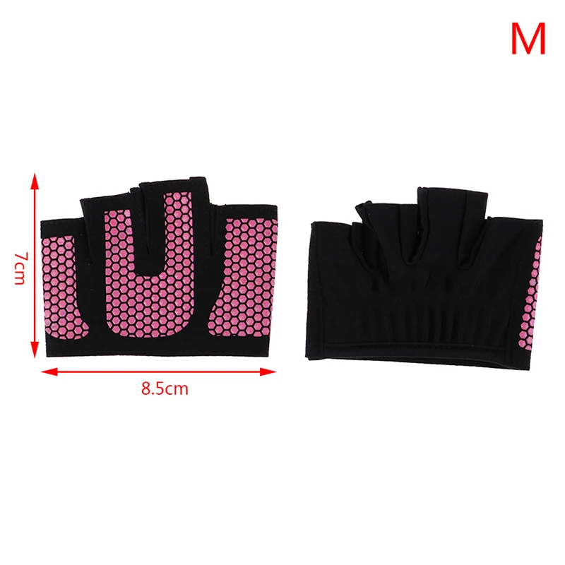 Противоскользящие перчатки для спортзала, дышащие, для бодибилдинга, тренировок, спорта, фитнеса, перчатки для мужчин и женщин, для занятий спортом Кроссфит, 2 шт - Цвет: pink m