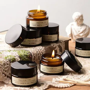 7 Styles Natural Rose Oil Aromatherapy Smoke-free Candle