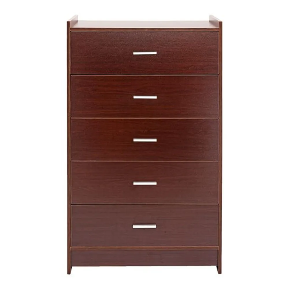 

Multiple Finish 5-Drawer Chest Espresso large capacity Night Table Bedside Table