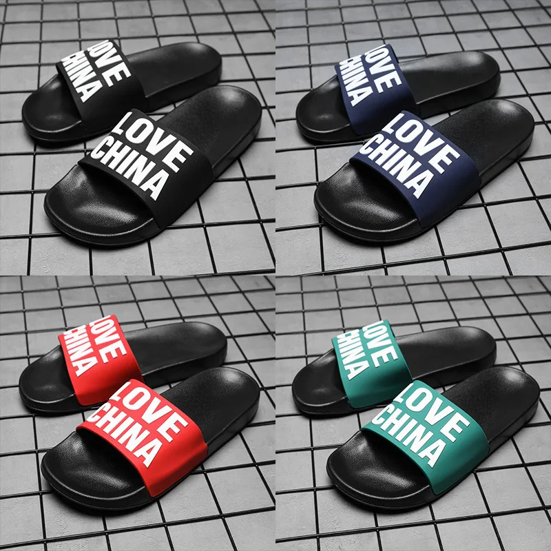 

2019 Summer England Lettered Casual chao tuo Foot Covering Couples Slipper Sandals Men And Women-P
