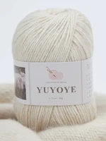 YUYOYE 100% Merino Wool Yarn for Knitting 4-Ply Luxury Warm Crochet Soft Hand-knitted Wool Yarn Ball Scarf Anti-Pilling Yarn 50g 1