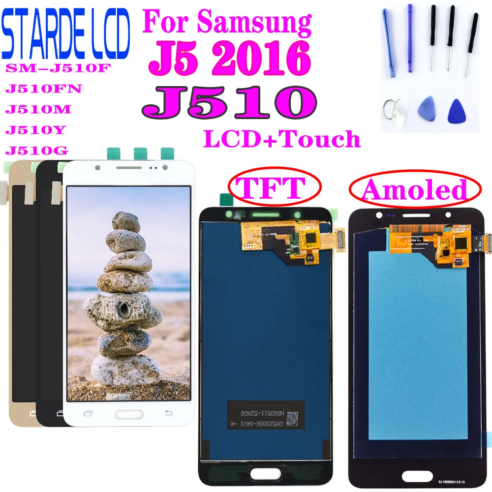 ЖК дисплей с сенсорным экраном и дигитайзером в сборе для Samsung J5 2016 SM J510F J510FN J510M J510Y