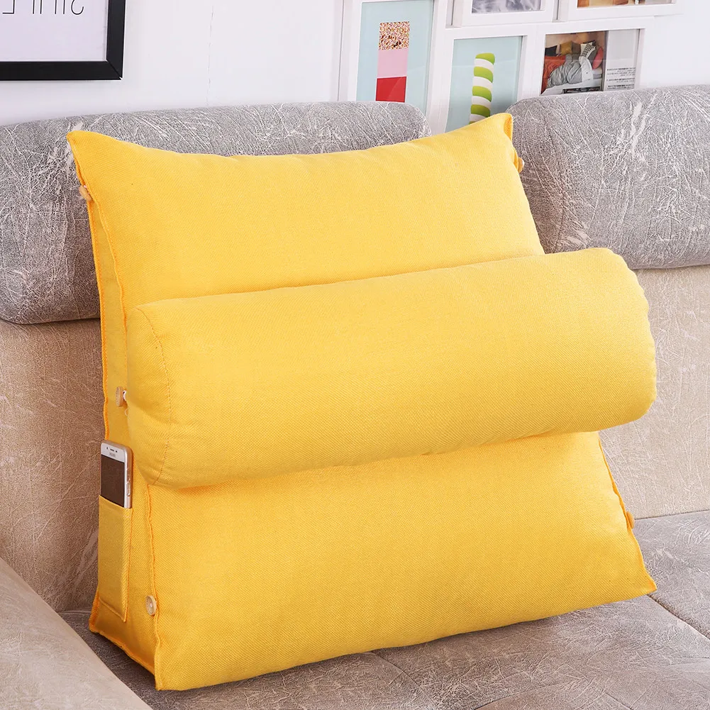 

Johnear Backrest back rest pillow triangular positioning reading pillow bolster wedge lumbar support cushion removable headboard