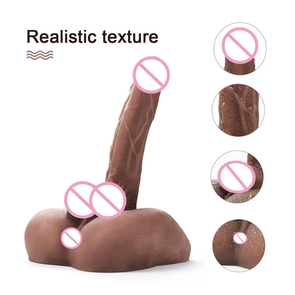 Silicone Dildo Realistic Sex Doll Male Penis Soft Flexible Silicone Female Sex Toy for Man Women Gay Couple