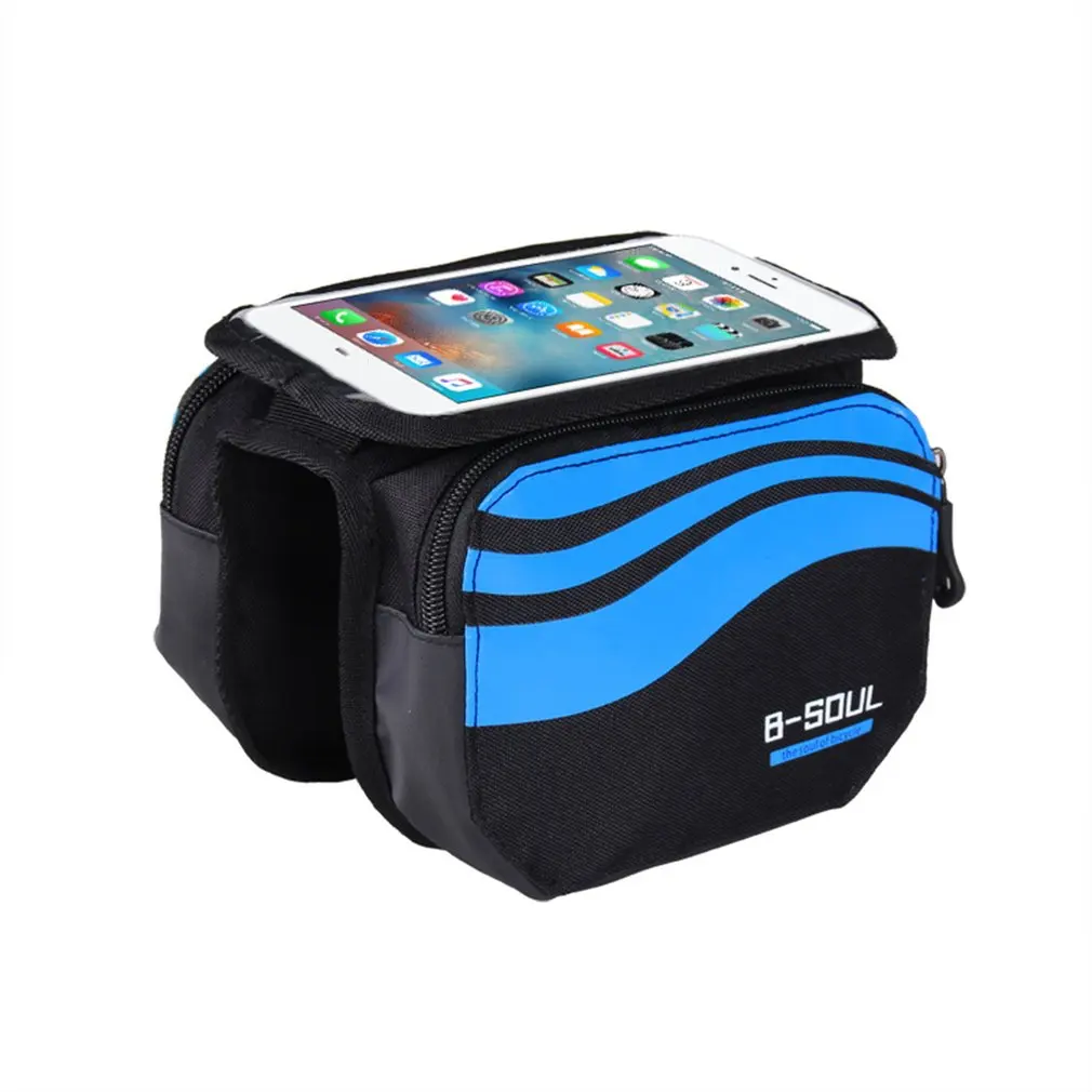 

B-SOUL Touch Screen MTB Bike Bicycle Bags Waterproof Cycling Top Front Tube Frame Bags Bike Accessories for 5.5inch iPhone 6 7