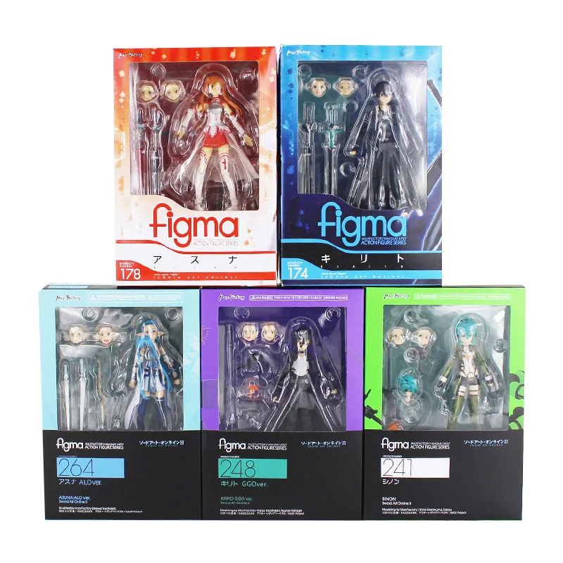 Пять видов мечей искусства онлайн Kirito Синон Kirigaya Kazuto Yuuki Asuna Asada 248 #241 #174 #264 #178 ПВХ
