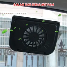 Стильный автоматический Солнечный вентилятор, автомобильный солнечный вентилятор, дешевый Удобный Универсальный ABS черный 15*6*11 см защитный прибор