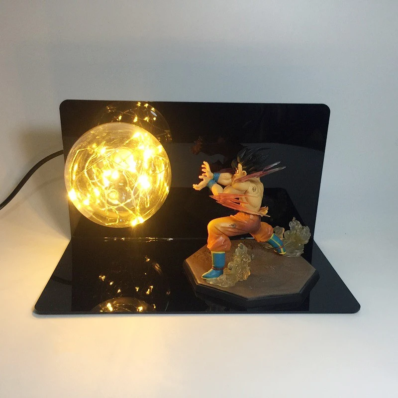 Dragon Ball Z Son Goku игрушка со светодиодом Декор-Лампа Супер Saiyan ПВХ фигурка Ночная лампа Коллекционная модель аниме для детей подарок Led