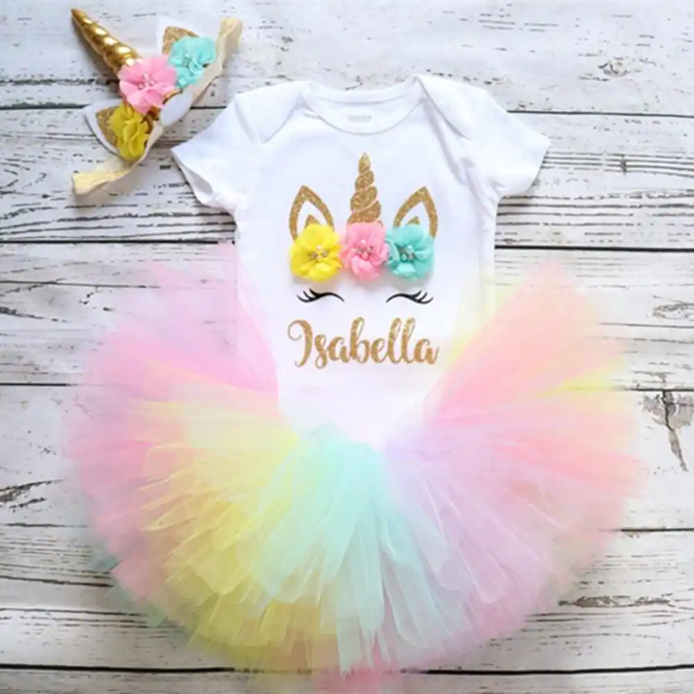 personalised 1st birthday outfit girl
