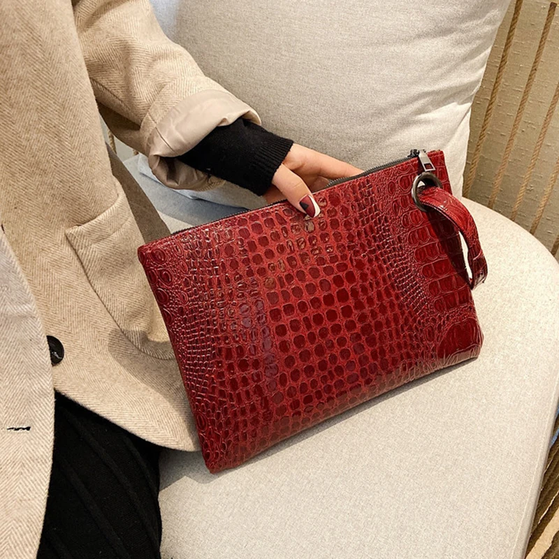 Новый клатч из крокодиловой кожи для женщин женская сумочка искусственной