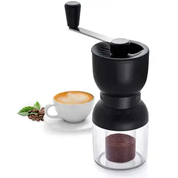 

Hot Sale Manual Coffee Grinder Ceramic Coffee Mill Adjustable Grind Glass Jar Built To Last Top Rated