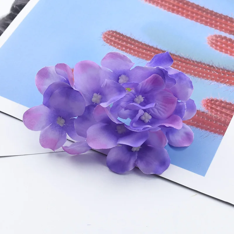 50/100 Cheap plastic Hydrangea wedding decorative flowers wall home decoration accessories christmas garland artificial flowers - Color: 10