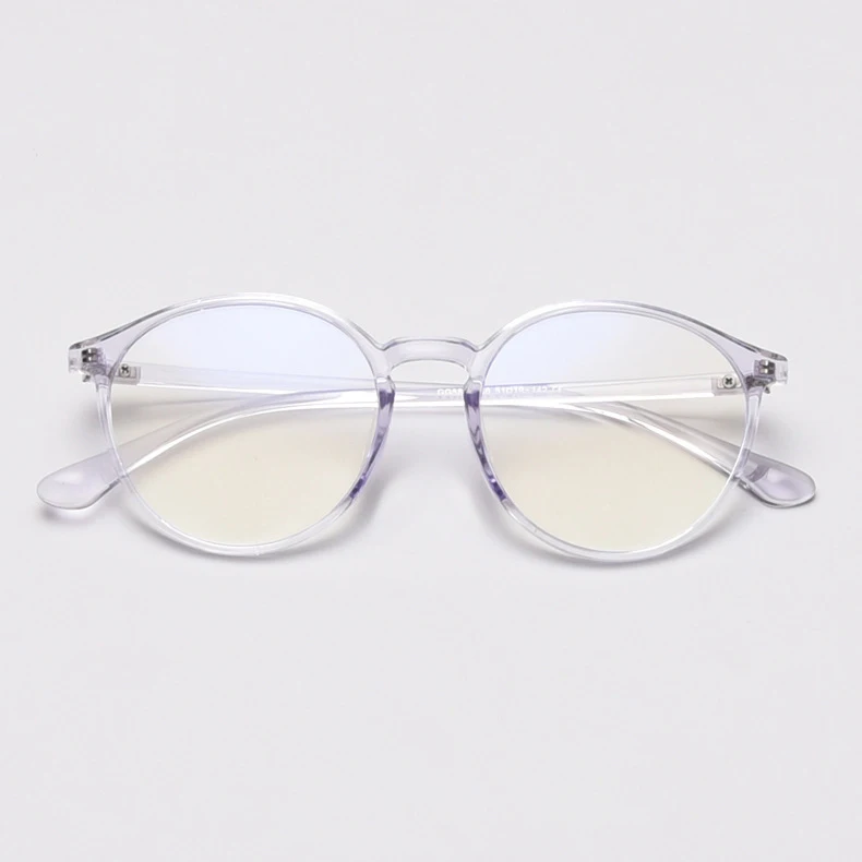 Круглые прозрачные очки Женские оправы для очков Ретро оправы для очков для мужчин прозрачный розовый серый Анти-синий светильник очки TR