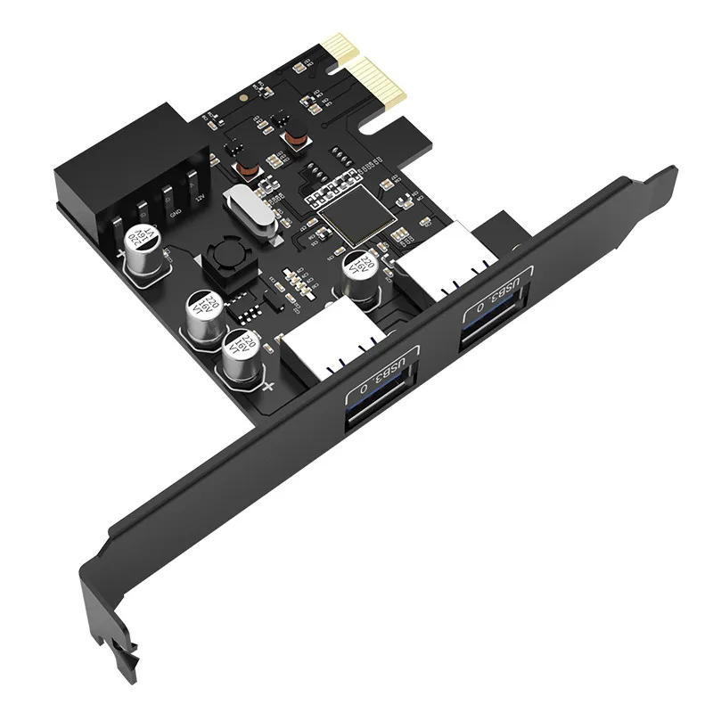 ORICO 2 порта PCI-E к USB 3,0 концентратор PCI Express карта расширения PCI-E SuperSpeed Usb адаптер с 15pin SATA разъем питания