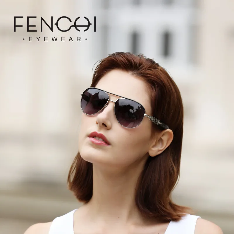 Женские солнцезащитные очки FENCHI розовые синие брендовые дизайнерские женские в
