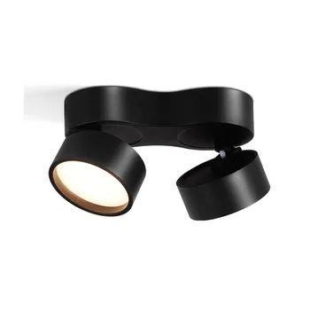 

2X15W 30W Square Led Spot Light Surface Mounted Dimmable Led ceiling Downlight Single Double head Wall Mounted Down light Track