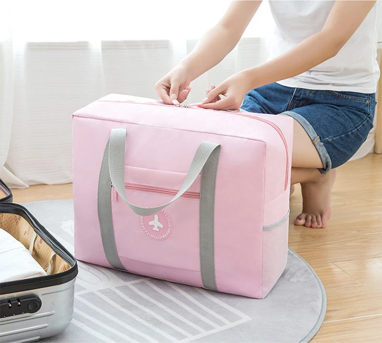 Новая Водонепроницаемая оксфордская розовая большая дорожная сумка женская портативная большая багажная сумка для девочек большая спортивная сумка Модная Складная Сумка-тоут для путешествий