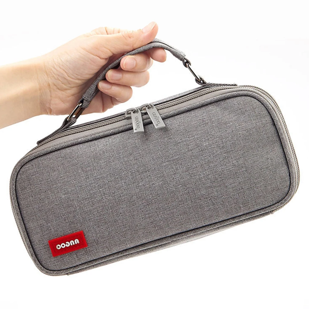 Large Pencil Case Double Zipper Pencil Case Pouch Organizer with Mesh Pocket
