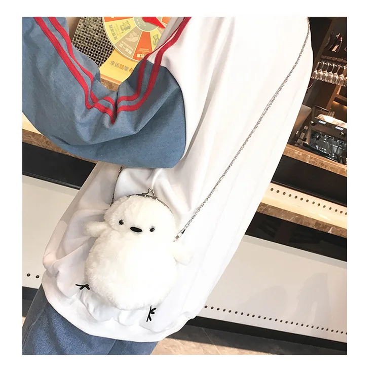 Cartoon Chickens Plush Toys CHILDREN'S Single-shoulder Bag Cute New Style Girl'S Chickens Bag Chain Shoulder Bag