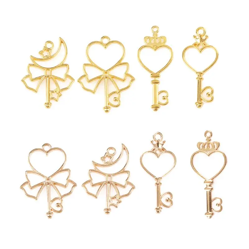 

4Pcs Beautiful Fairy Wand Magic Stick UV Frame Pendant Open Bezel Setting Jewelry Making