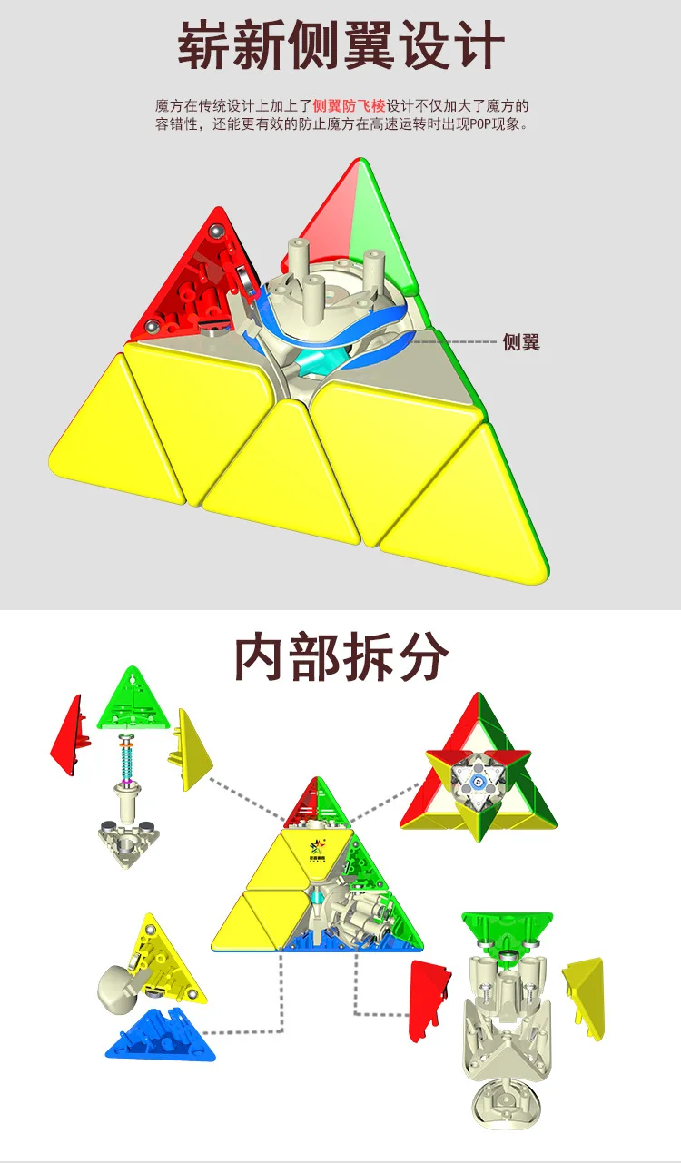 [Yuxin Huanglong Pyramid] Игрушка-игрушка, профессиональная Магнитная игра, Кубик Рубика, треугольный ненормальный куб
