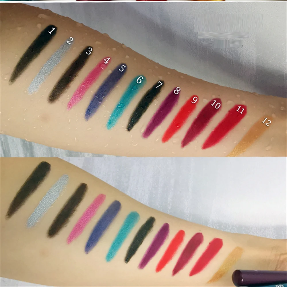 1Pc Eye Shadow Liner Pen Highlighter Waterproof Glitter Matte Eyeliner Pencil 12 Colors Long Lasting Eye Beauty Cosmetic Makeup Clothing & Accessories cb5feb1b7314637725a2e7: Black|Dark Blue|Dark Brown|Golden|pink|Plum|red|Sequined Black|Sexy Red|Silver|Sky blue|Wine Red