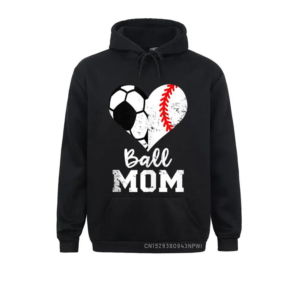 

Ball Mom Heart Funny Baseball Soccer Mom Hoodies Oversized Long Sleeve Men's Sweatshirts Europe Ostern Day Sportswears