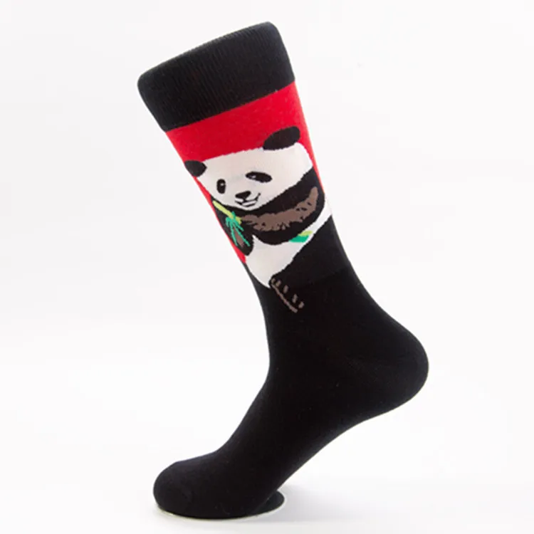Спортивные носки; Модные дышащие Спортивные Носки с рисунком панды и птицы - Цвет: 3