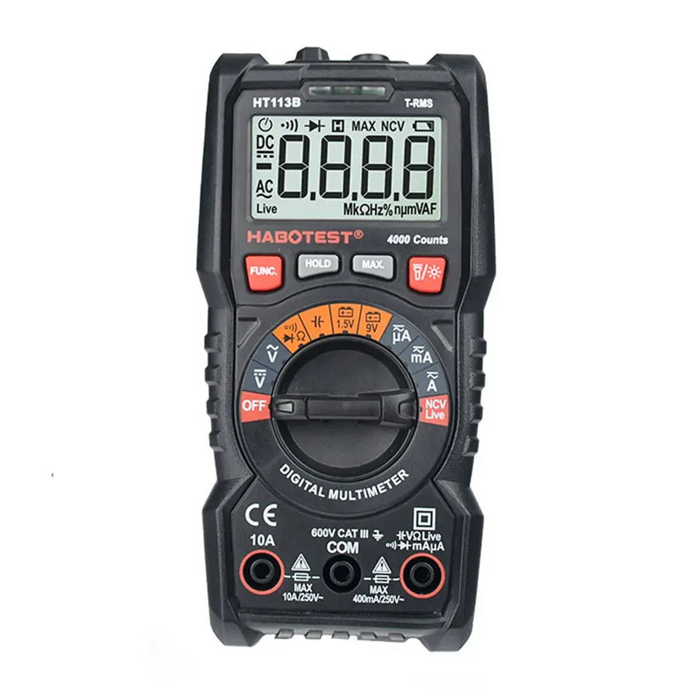 Цифровой мультиметр HABOTEST HT113B Автоматический диапазон NCV Hz Ture RMS AC/DC 6000