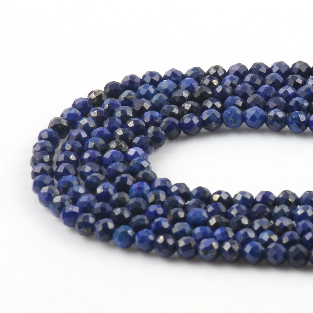 Natural100% Blue Lapis Lazuli Stone Beads Loose Rondelle Small Beads For  Jewelry Making Diy Needlework Bracelet Necklace 2/3/4mm - AliExpress