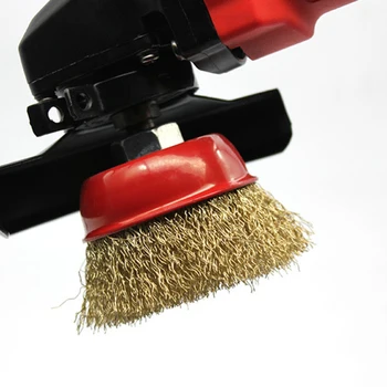 

65mm Steel Wire Wheel Brush W/ Screw Metal Cleaning Rust Removal Sander Polisher