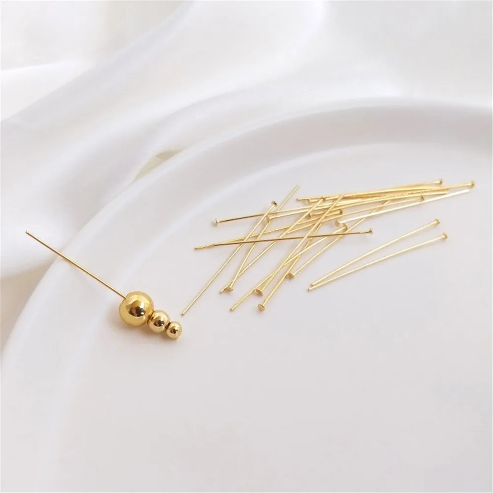 

18K gold accessories white gold silver 14K light gold T needle flat head needle extended T needle DIY materials