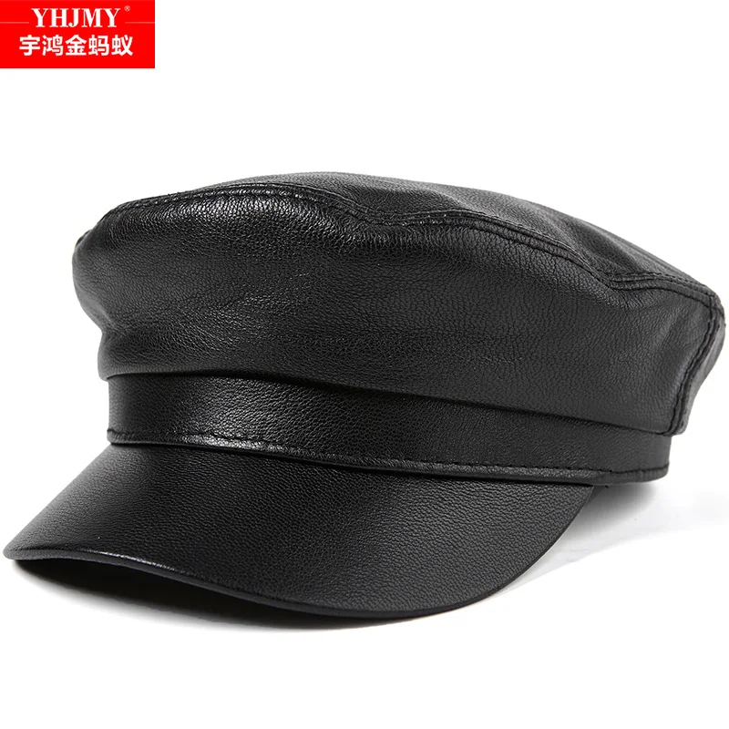 lambskin leather hats