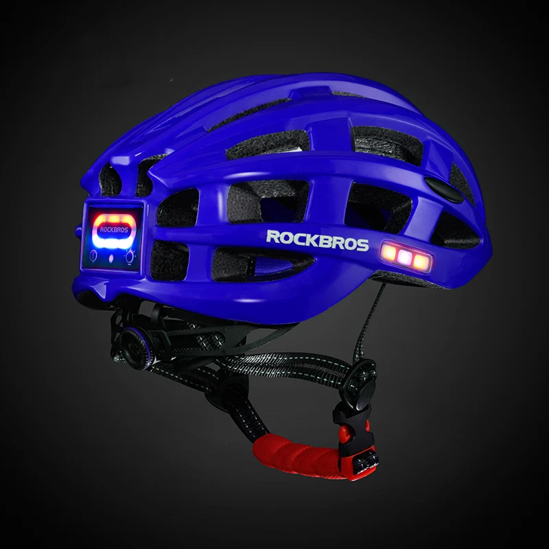 Comprar ROCKBROS casco de luz para bicicleta casco de bicicleta resistente al agua casco de bicicleta de carga USB casco de ciclismo moldeado intergralmente accesorios de bicicleta de carretera MTB