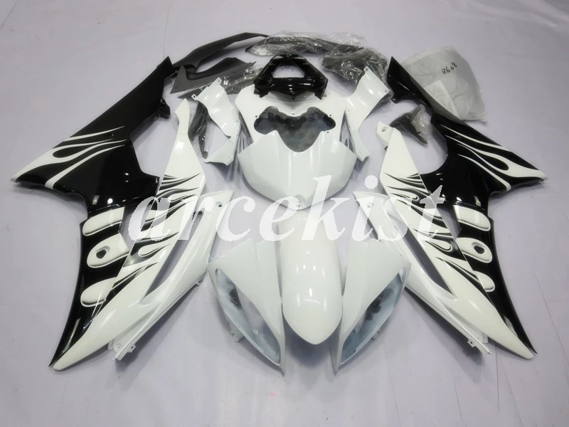 ABS мотоцикл полный обтекатель комплект подходит для YAMAHA YZF-R6 2008- 08 09 10 11 12 13 14 15 16 комплект кузова белый черный