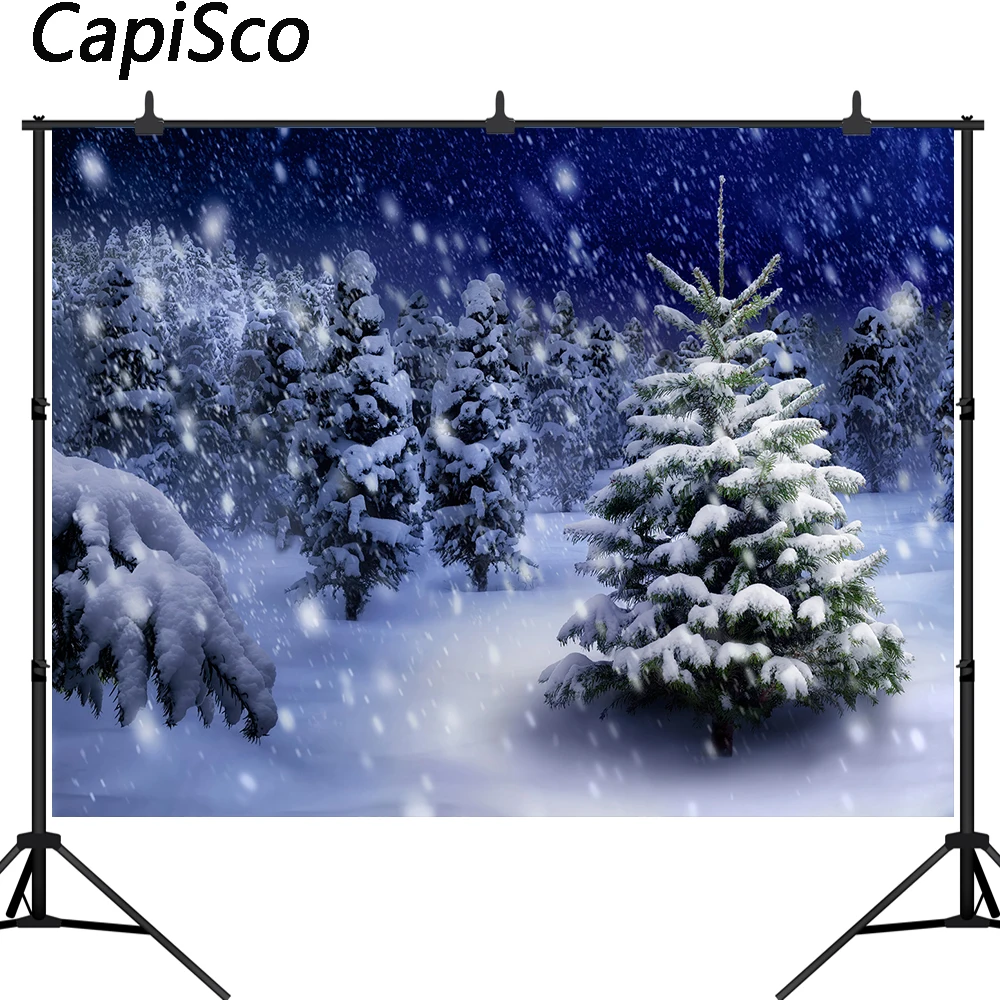 

Capisco зимний пейзаж со снегом лесная елка Рождественская фотография фоны Снежинка фоны боке для фотографий новорожденных ПОРТРЕТНАЯ ФОТОГРАФИЯ для малышей
